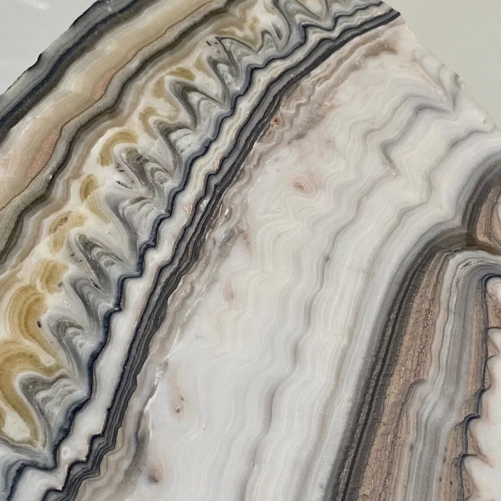 Zebra Calcite Crystal Slab – Earth-Toned Striations – Statement Display Piece - Picture 5 of 5